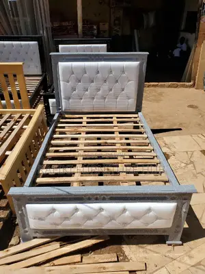 Leather Bed / 4by6 / Wooden Bed / Barcode / Best Furniture