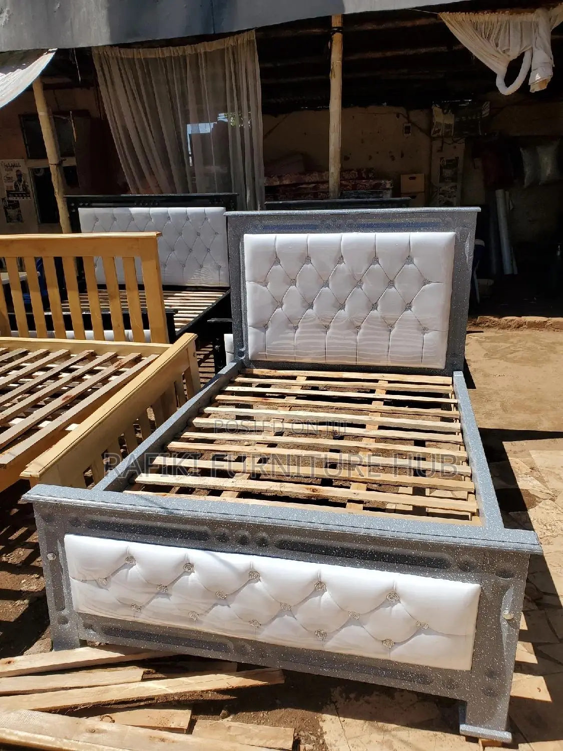 Leather Bed / 4by6 / Wooden Bed / Barcode / Best Furniture