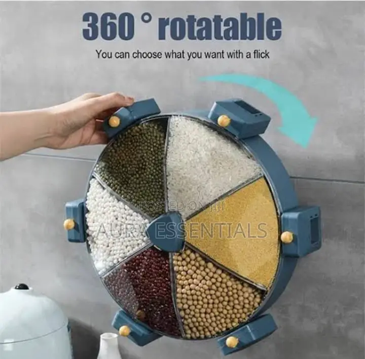 360° Rotating Grain Tank Storage Containers Wall Mounted
