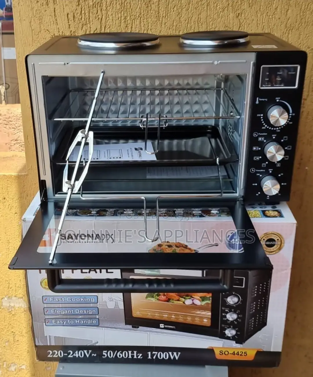 Sayona Electric Oven With Hot Plate 35l