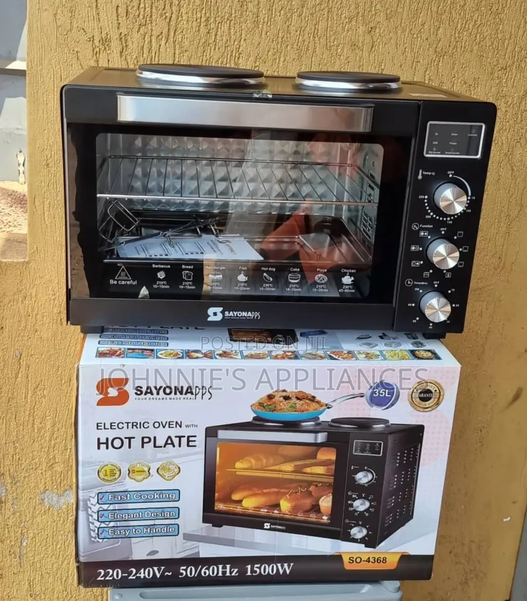 Sayona Electric Oven With Hot Plate 35l