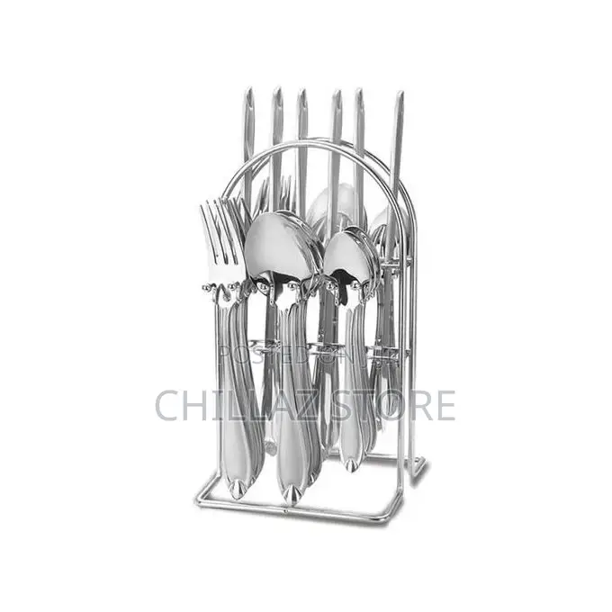 Stainless Steel 24 Pieces Cutlery Set With Cutlery Holder