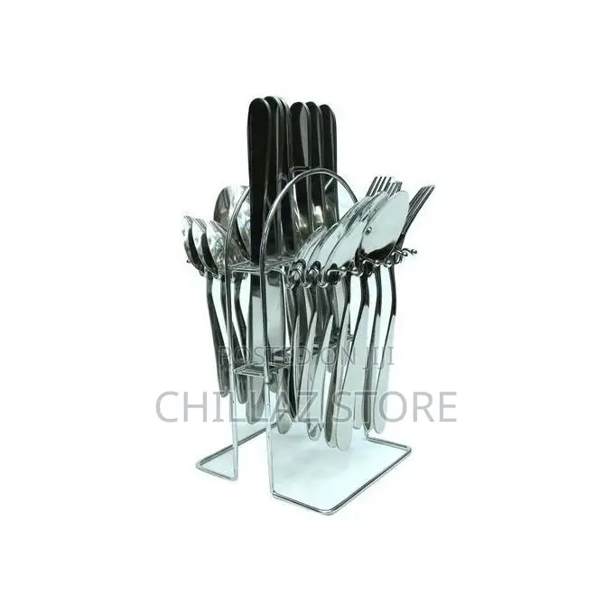 Stainless Steel 24 Pieces Cutlery Set With Cutlery Holder