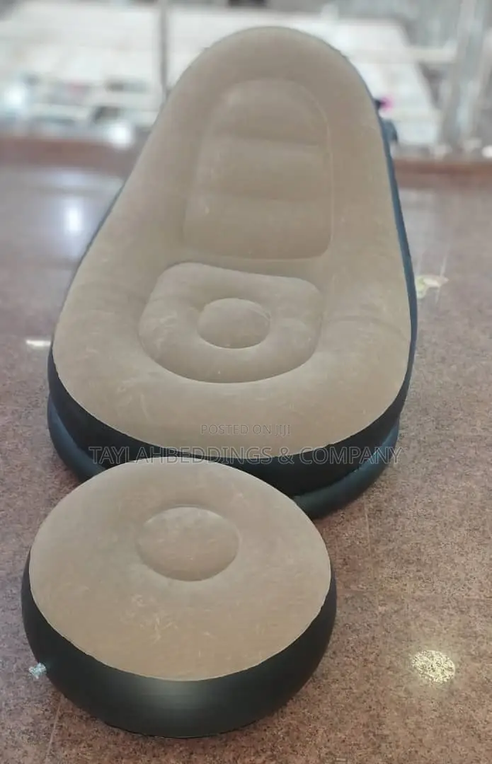 Deluxe Lounger Air Chair Sofa, Lazy Sofa With Foot Rest