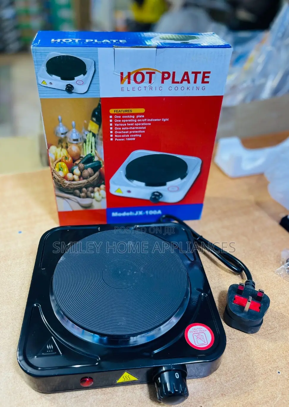 Single Electric Black Hot Plate