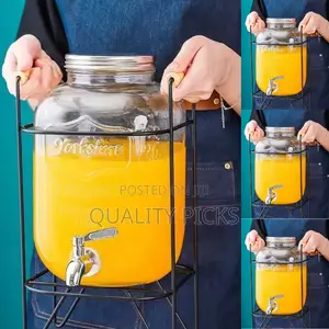 Glass Juice Dispenser Jar