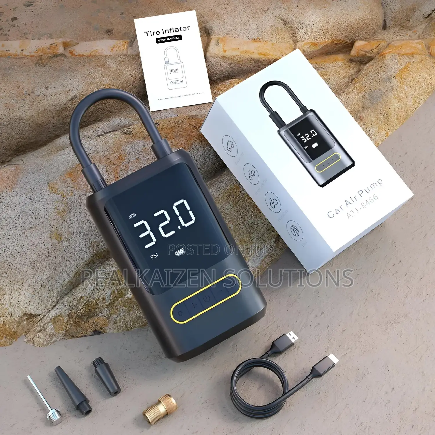 Portable Rechargeable USB Air Compressor Car Tire Inflator