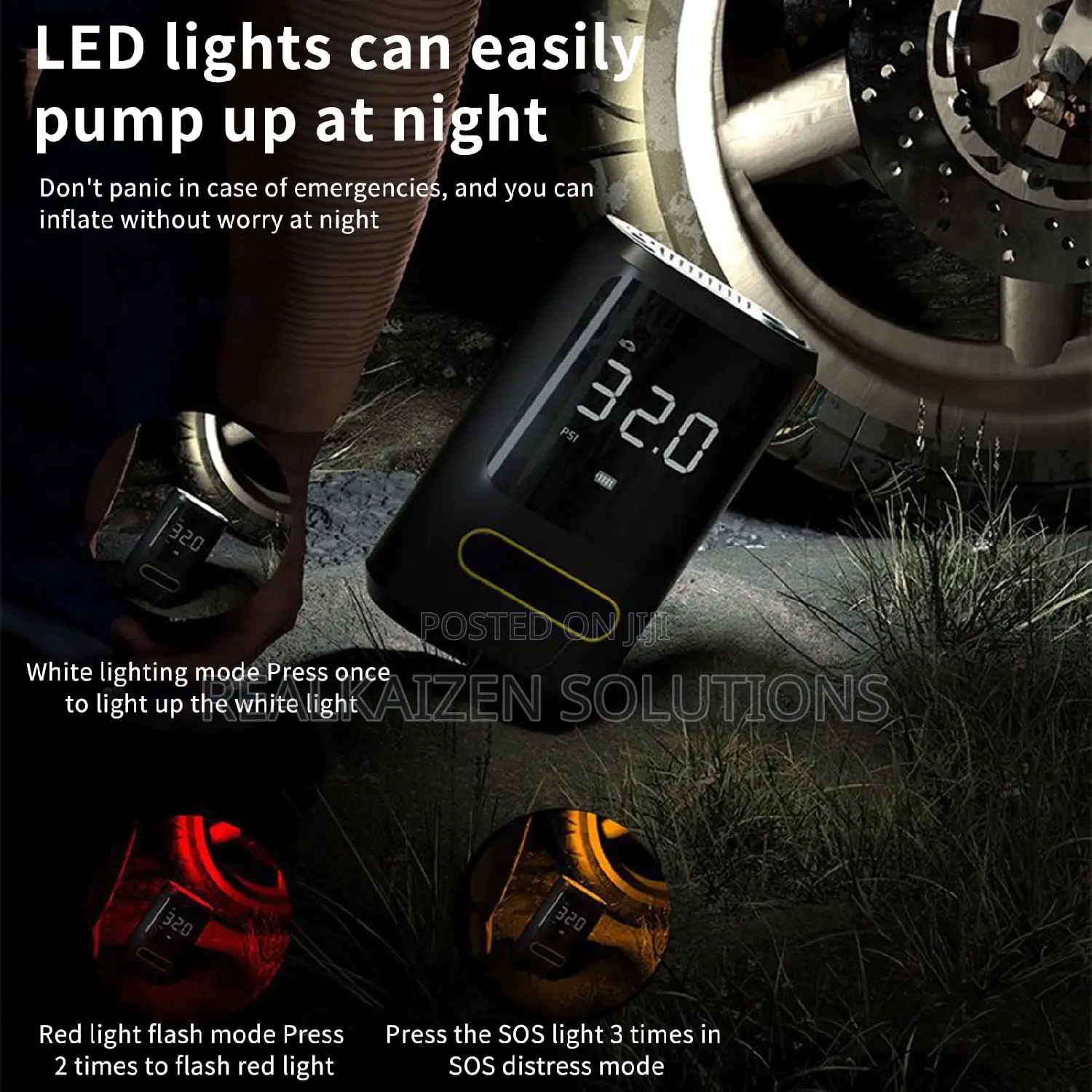 Portable Rechargeable USB Air Compressor Car Tire Inflator