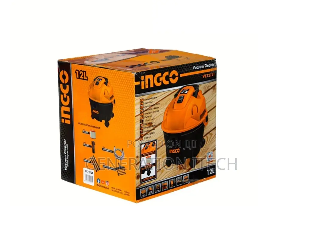 INGCO 1200W - Wet and Dry Vacuum Cleaner 12L Dust Capacity