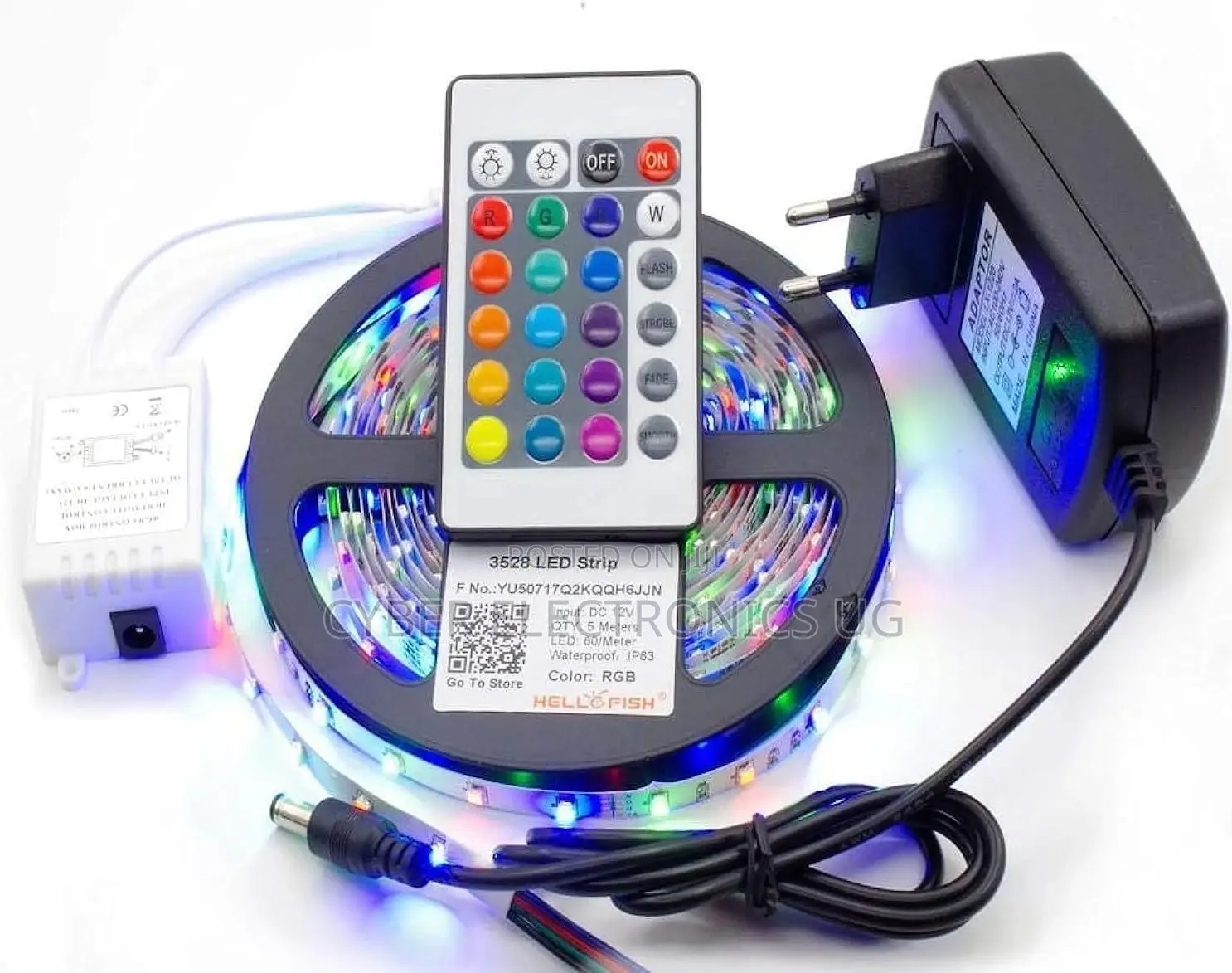 5m RGB Led Strip With Flexible Light and Sticky Glue