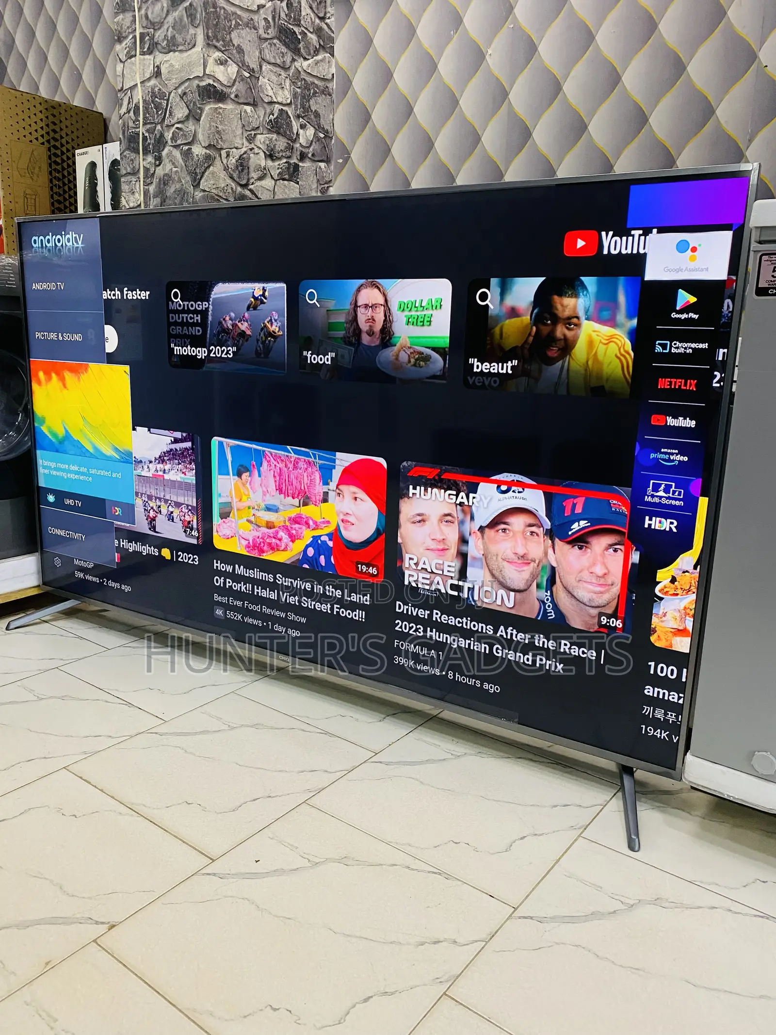 75inch Chiq Brand New Google Tv Smart Built in Wi-Fi, Ai