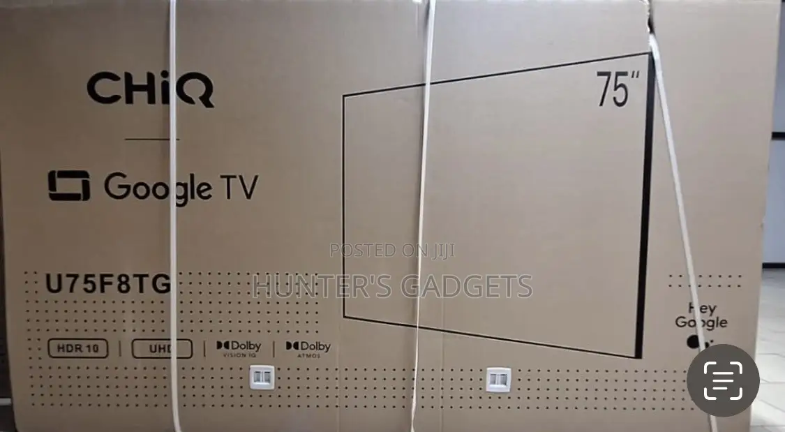 75inch Chiq Brand New Google Tv Smart Built in Wi-Fi, Ai