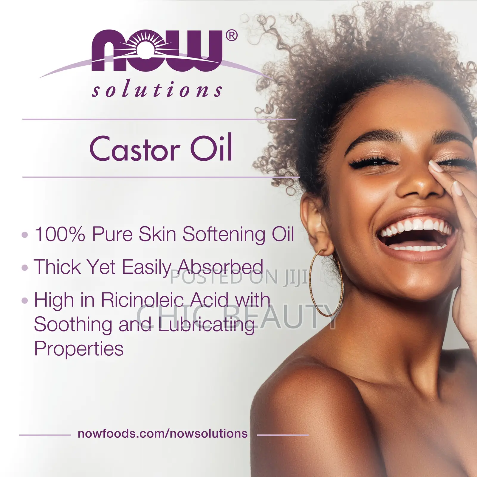 NOW Foods, Solutions, Castor Oil, 4 Fl Oz (118 Ml)