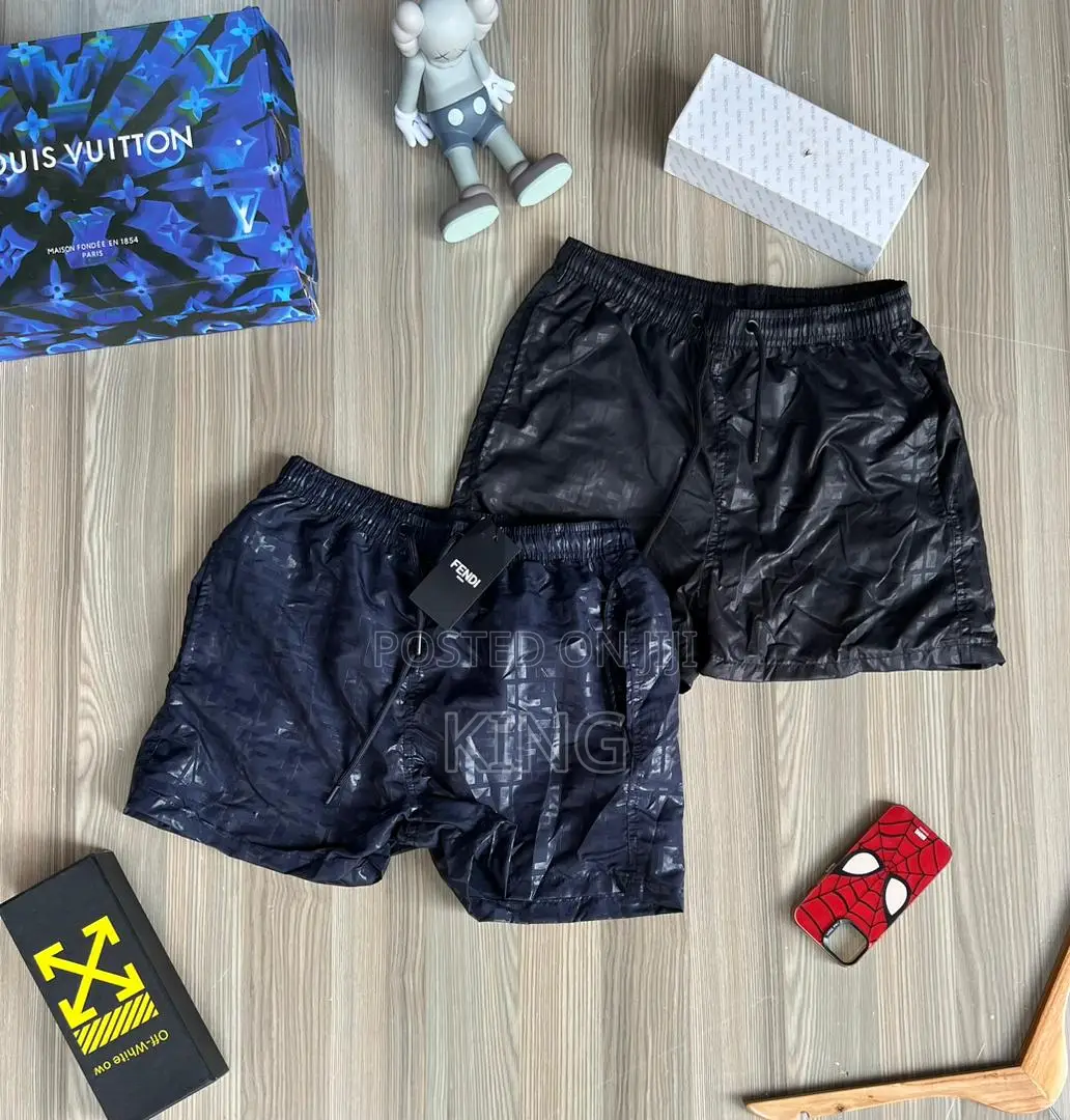 Shorts. Elastic Waistband With Inner Drawcord. Swim Shorts