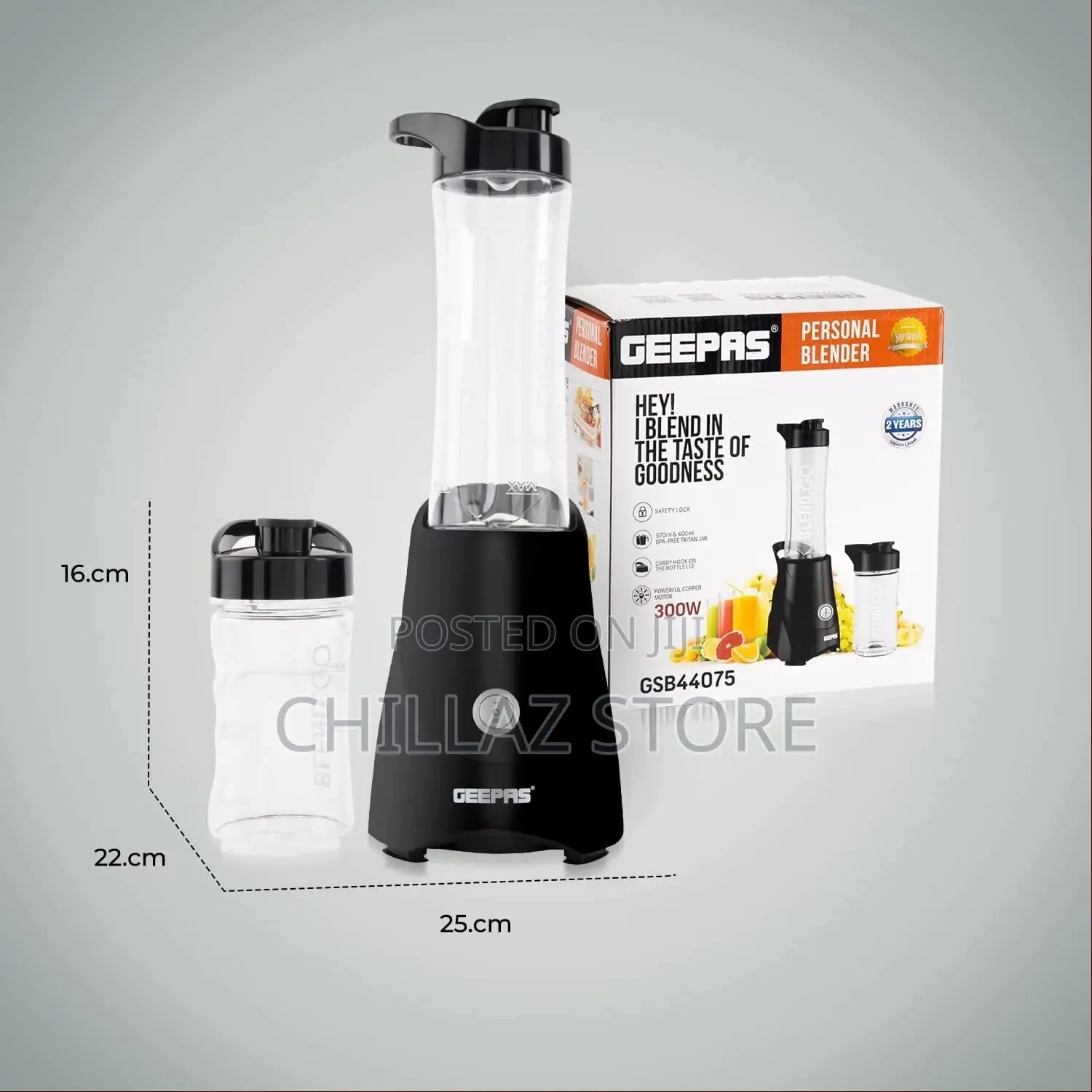 Geepas Sports Smoothie Protein Milkshake Maker Blender,