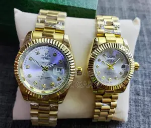 Golden Rolex Couple Watches