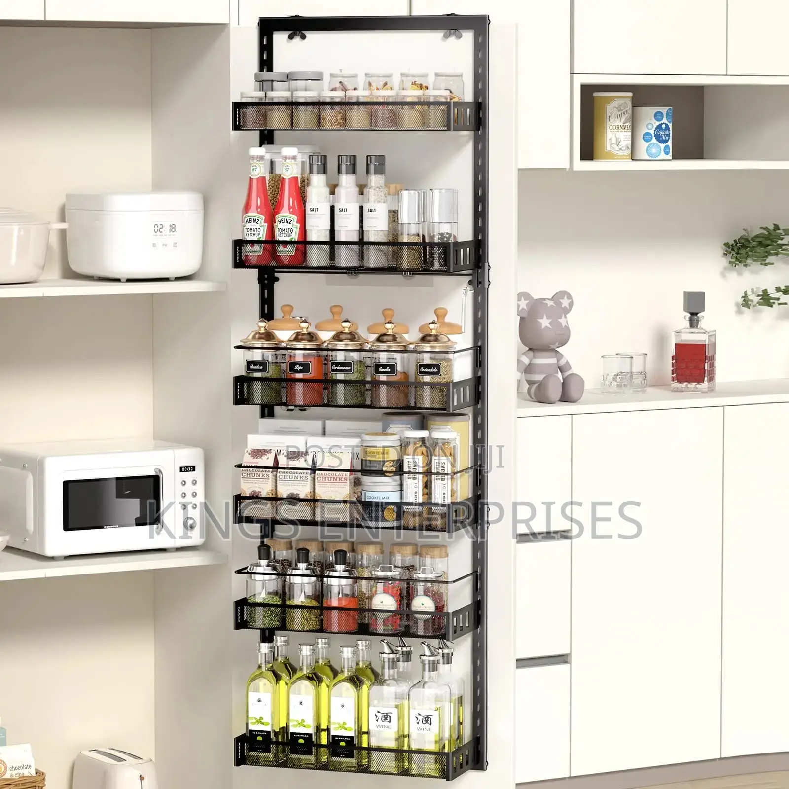 Over the Door or Wall Mounted Spice Rack