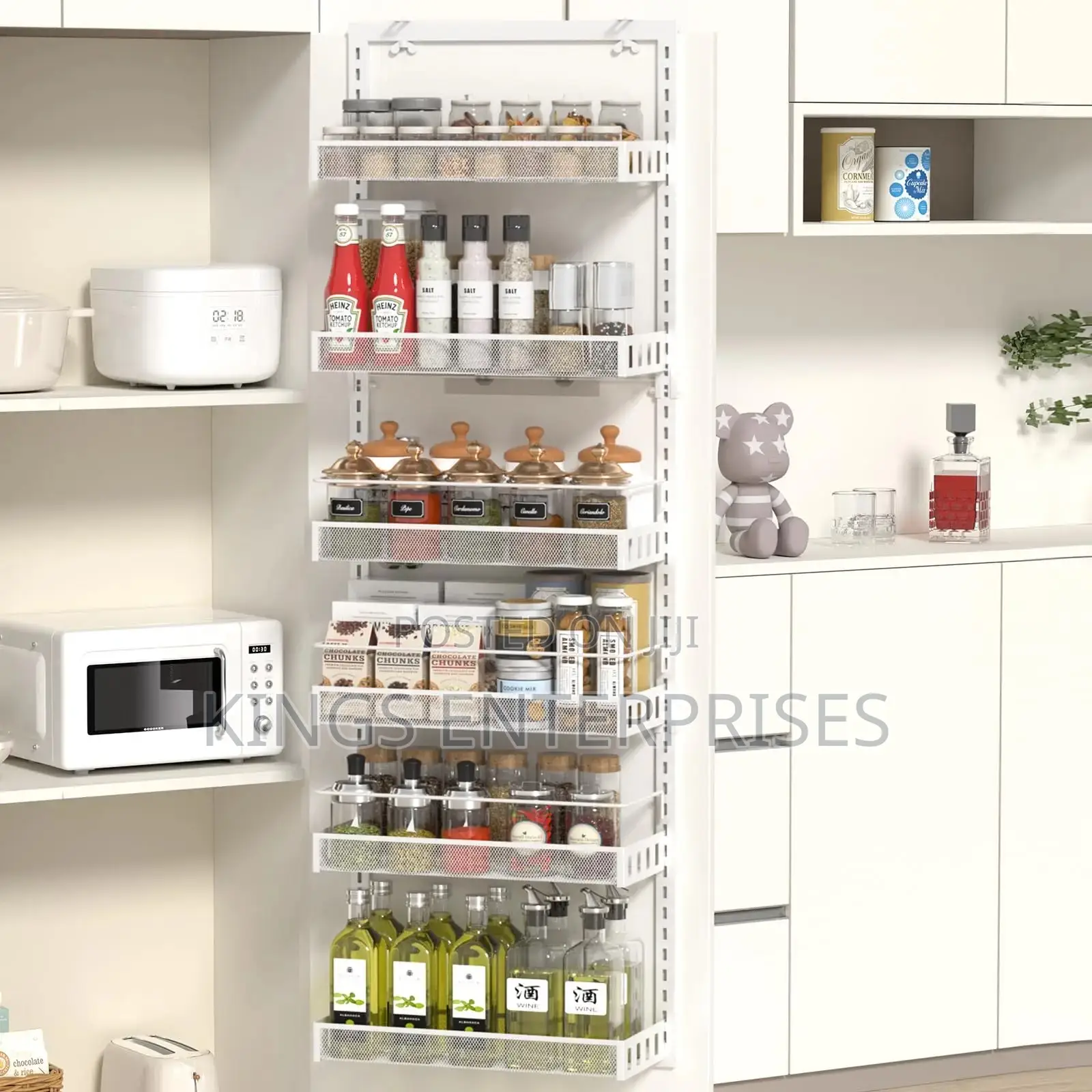 Over the Door or Wall Mounted Spice Rack