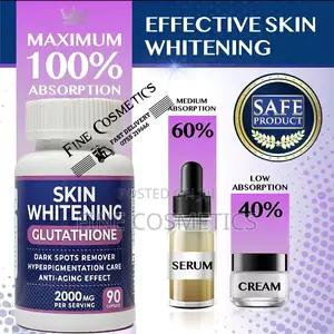 GLUTATHIONE WHITENING PILLS 2000mg Effective Skin Lightening