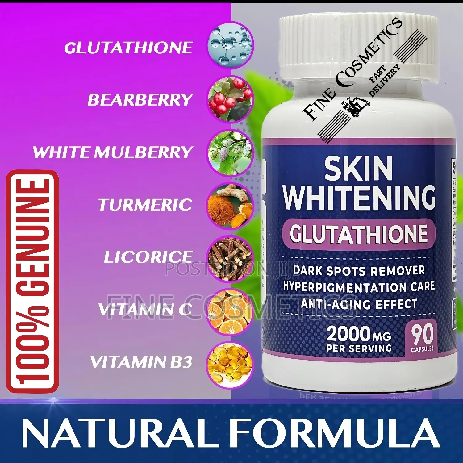 GLUTATHIONE WHITENING PILLS 2000mg Effective Skin Lightening