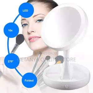 Folding Mirror With Led Light