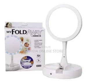 Folding Mirror With Led Light