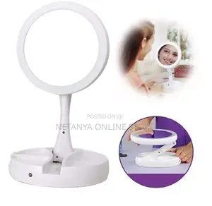 Folding Mirror With Led Light