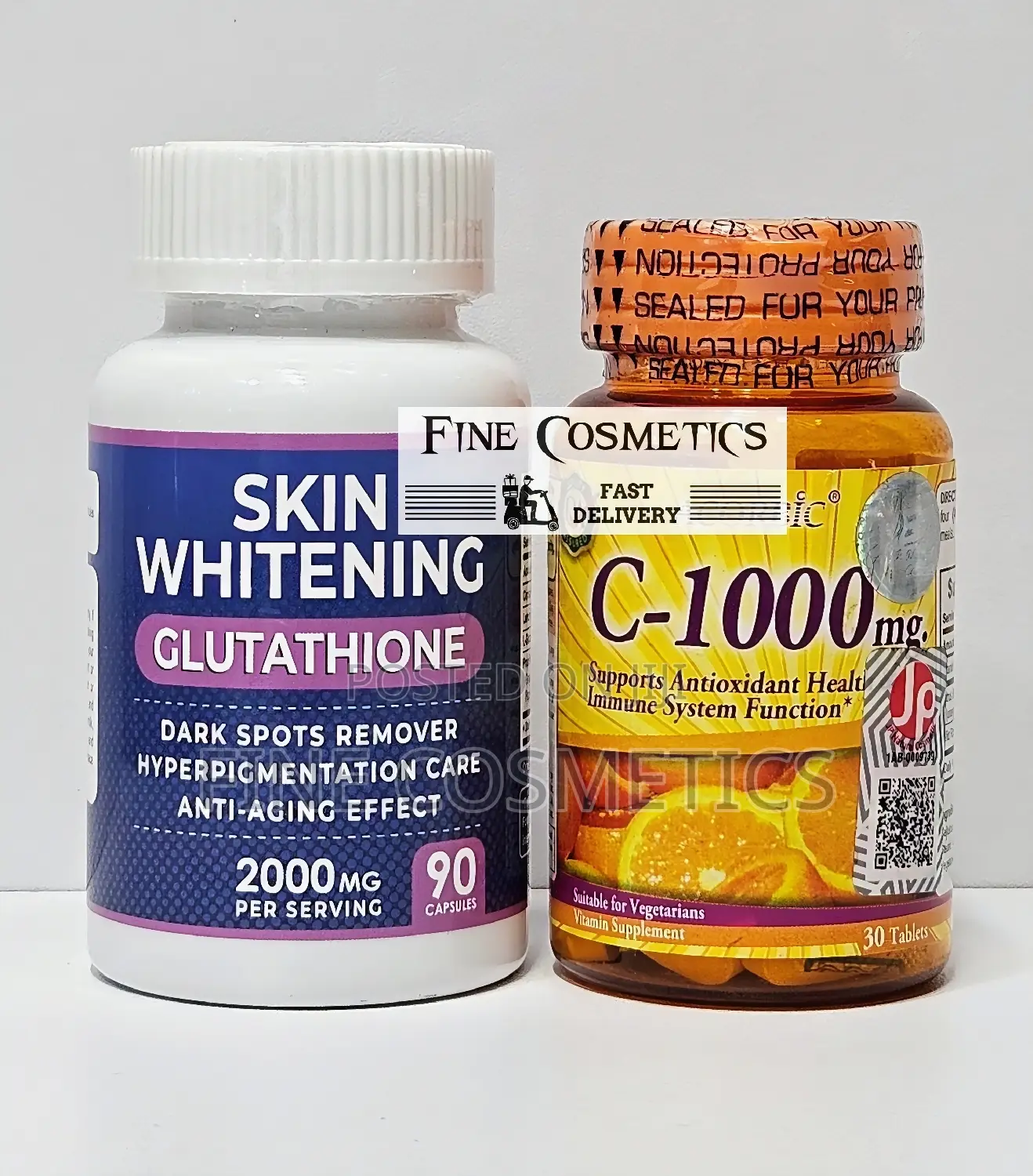 Glutathione and Vitamin C Whitening Pills Skin Lightening