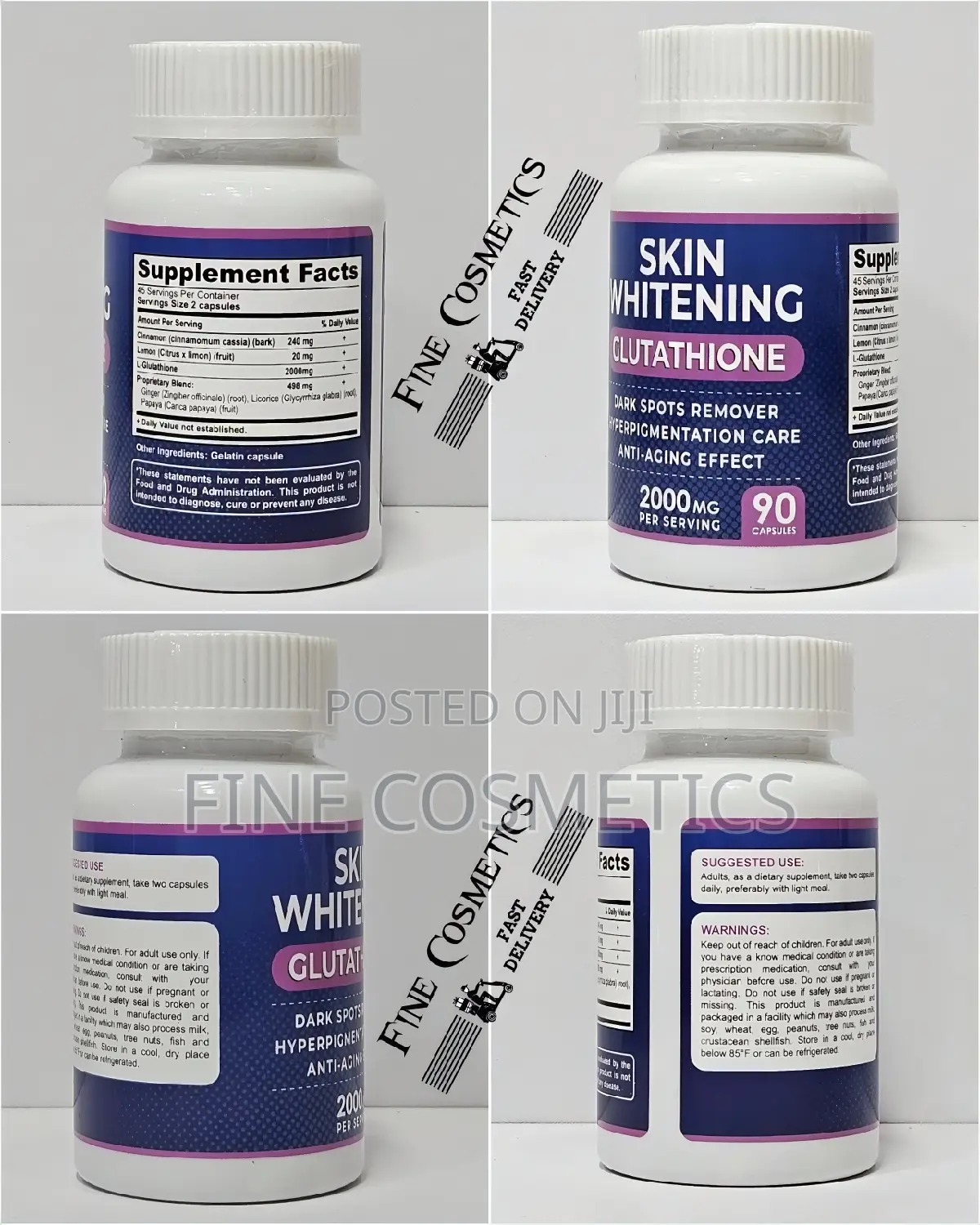 Glutathione and Vitamin C Whitening Pills Skin Lightening