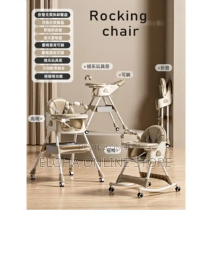 Convertible Baby High Chair With Tray Adjustable Height