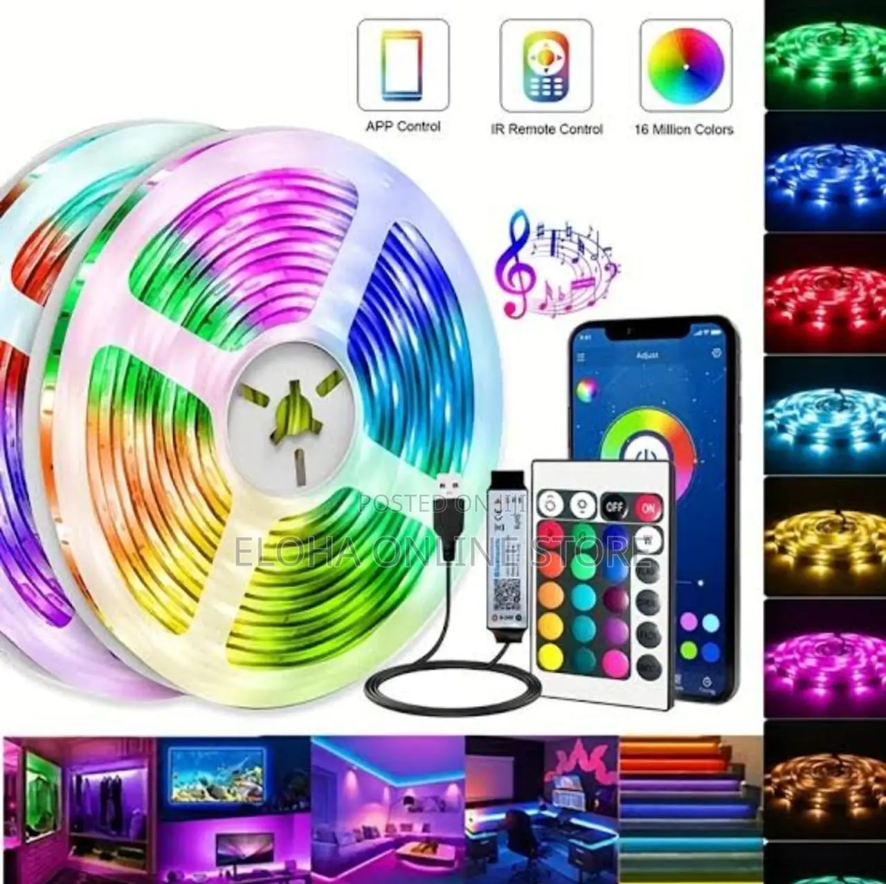 10 Metres App Controlled LED Strip Light