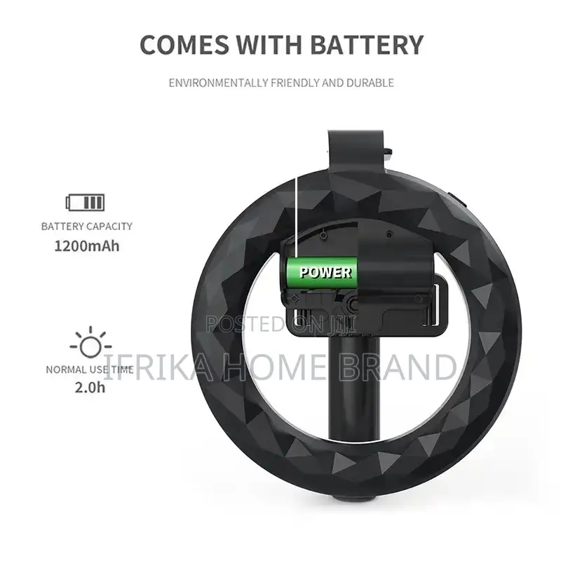 Rechargeable Ring Light Selfie Stick Tripod Phone Stand