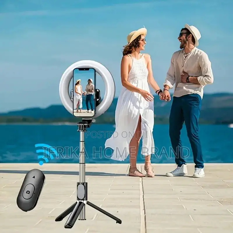 Rechargeable Ring Light Selfie Stick Tripod Phone Stand