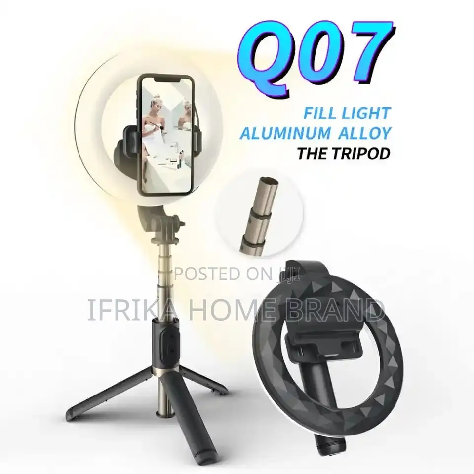 Rechargeable Ring Light Selfie Stick Tripod Phone Stand