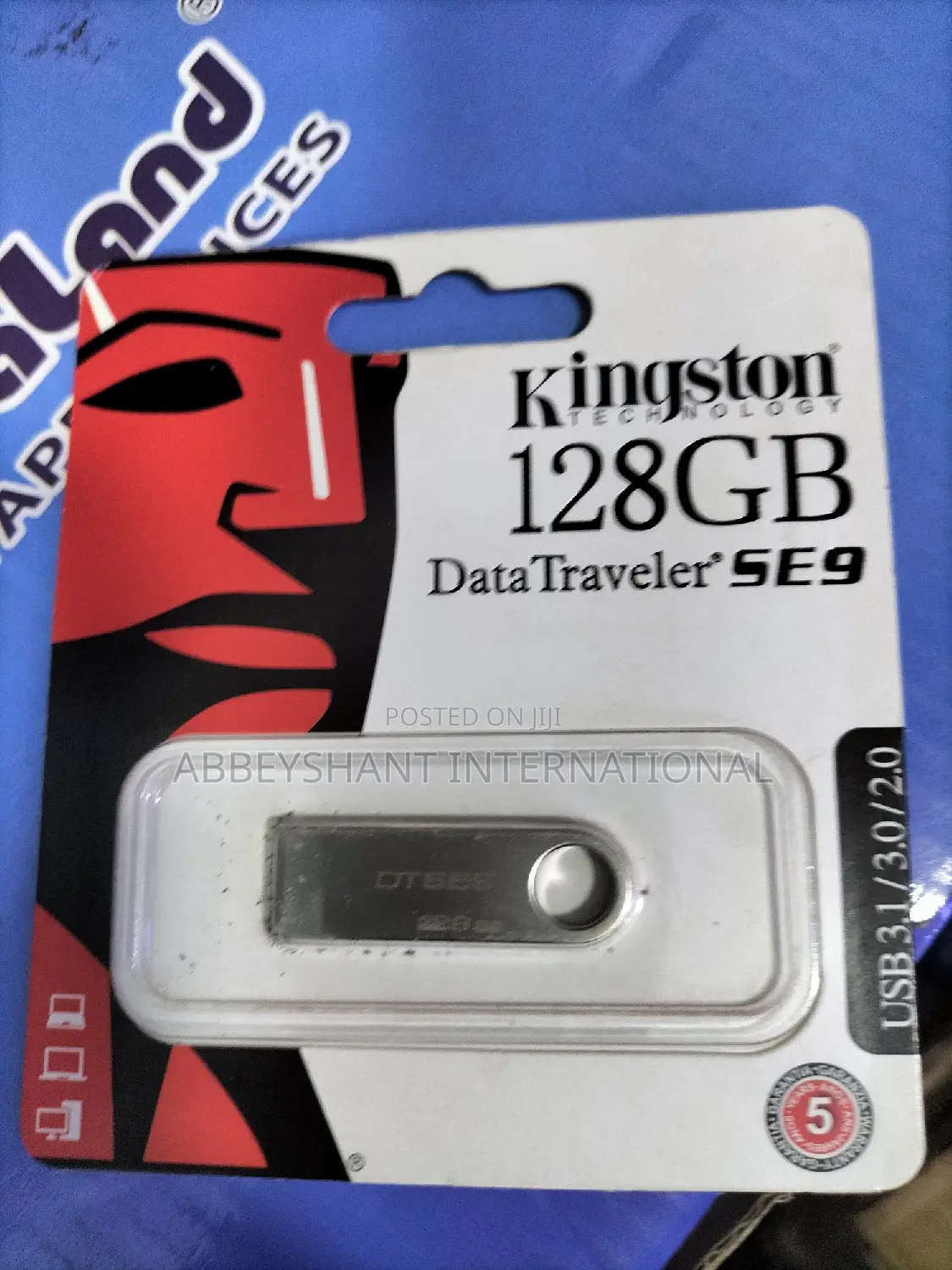 Kingston Flash Drive 128GB USB 3.0, USB2.0, 128GB Capacity