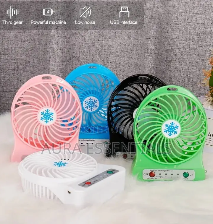 Silent Usb Rechargeable Portable Fan