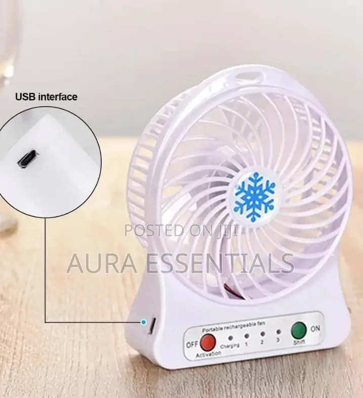 Silent Usb Rechargeable Portable Fan