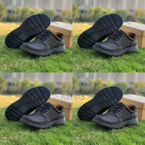Clarks Un Brawleylace Balck Leather Casuals for Men