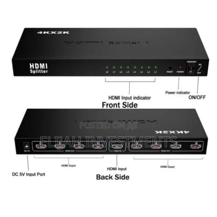 Hdmi Splitter 8 Port (1 Input to 8 Output) Converter