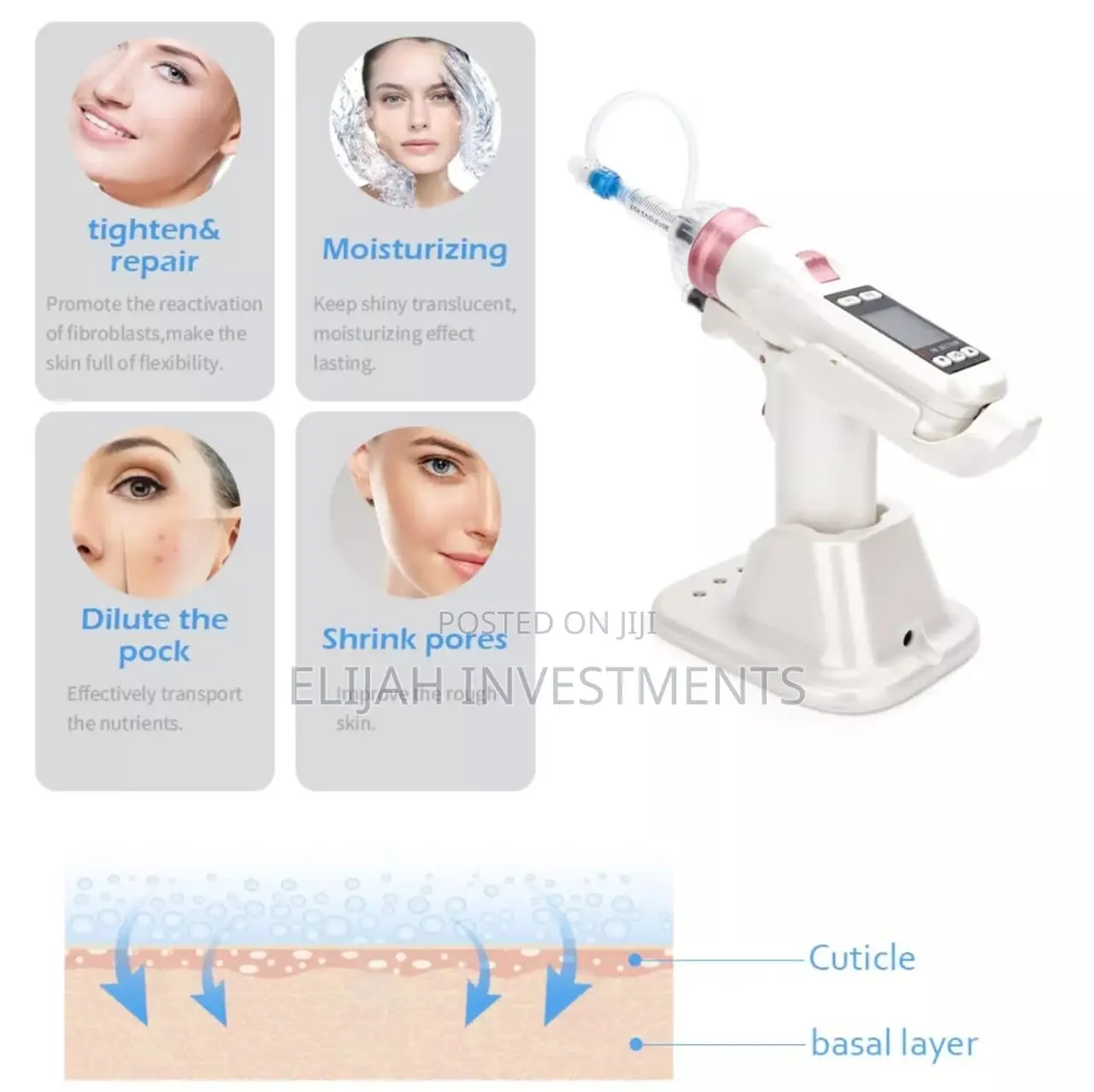 Portable Mesotherapy Gun for Face Skin Wrinkle Removal