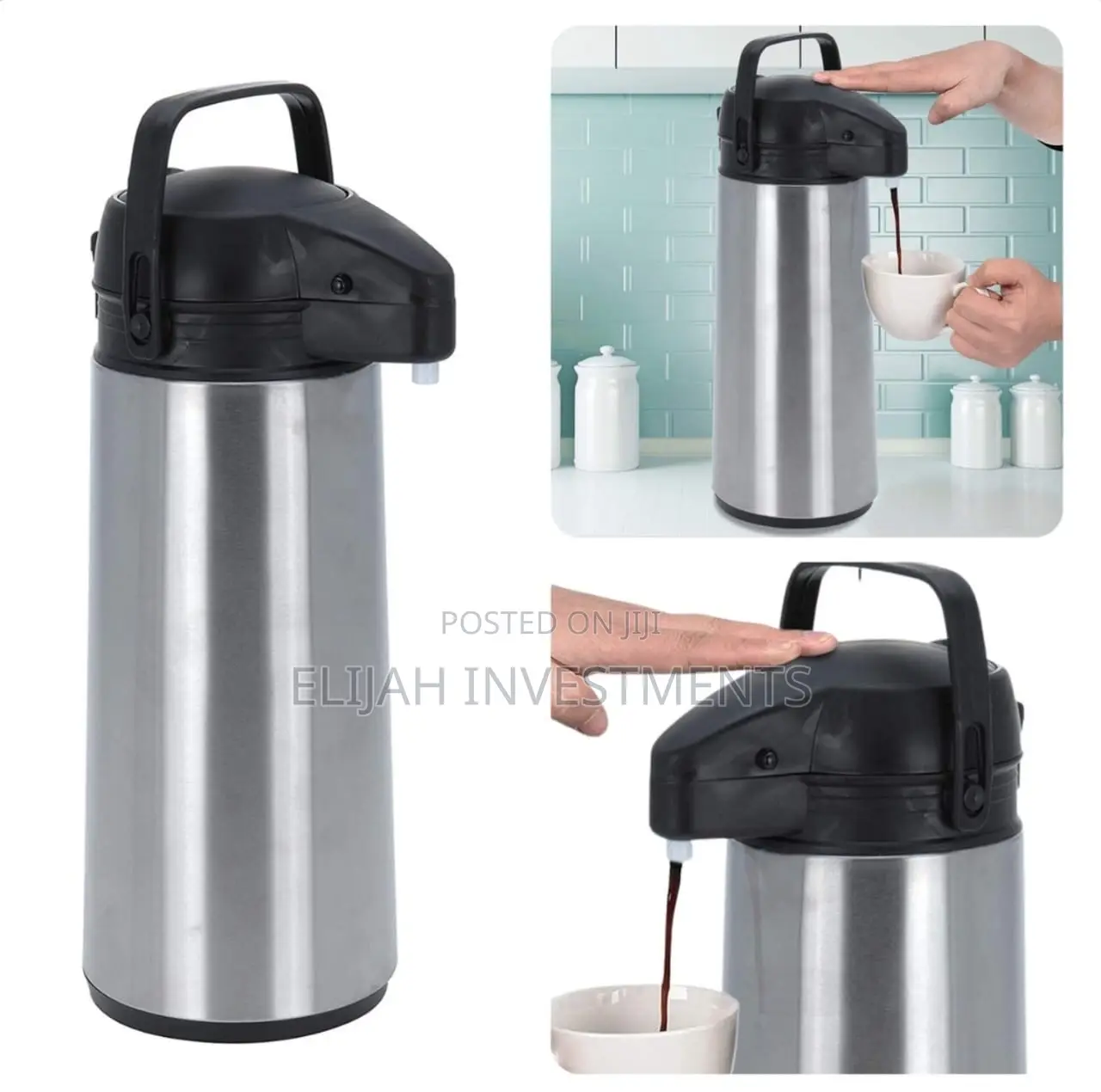 Stainless Steel Coffee or Tea 4litres Airport Vacuum Flask