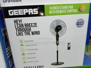 Geepas Stand Fans With a Remote