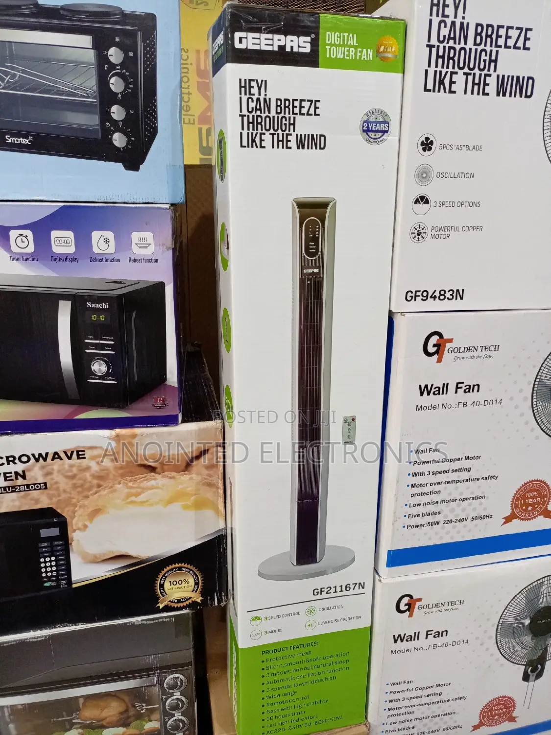 Geepas Tower Fans With a Remote