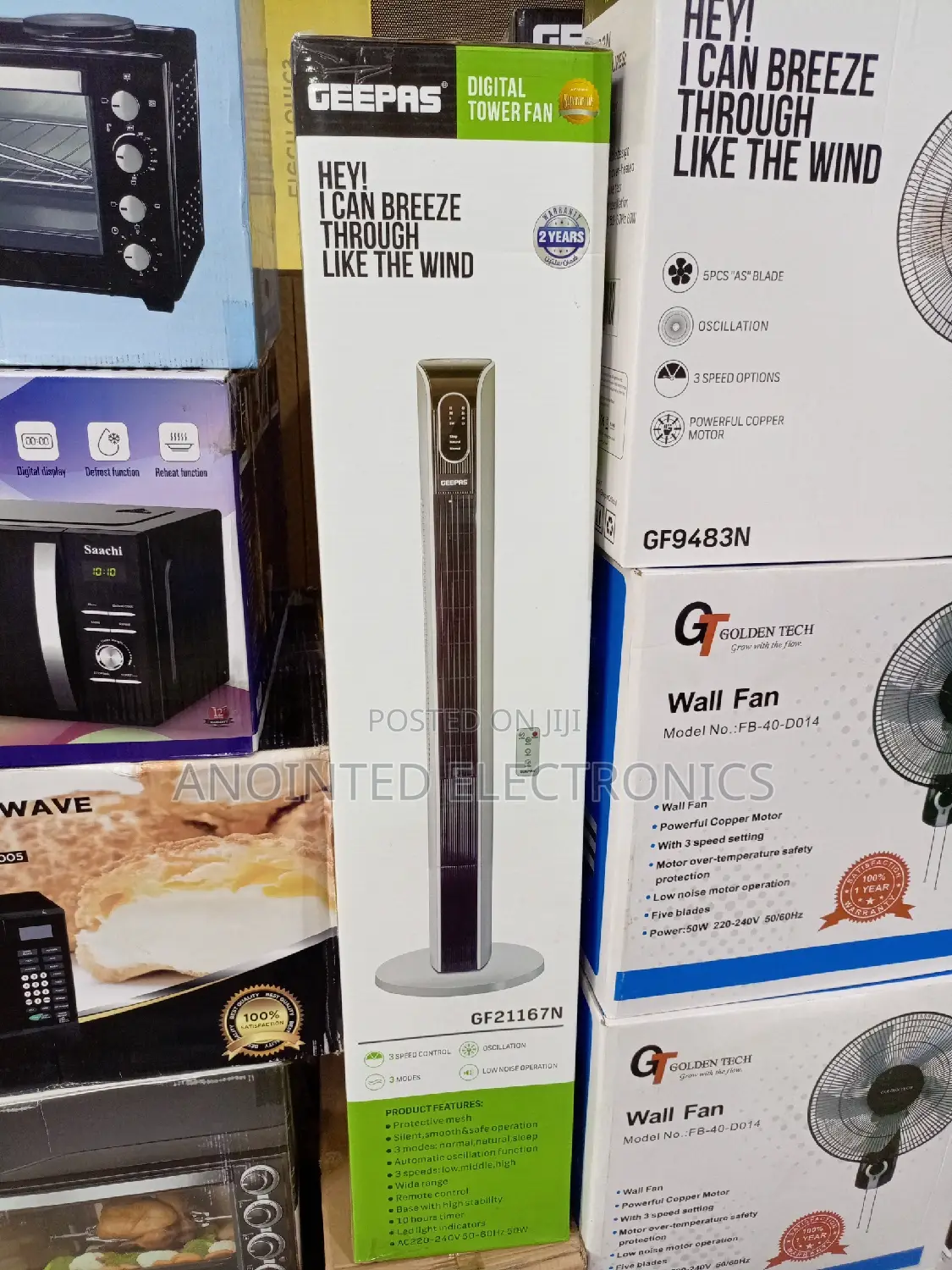 Geepas Tower Fans With a Remote