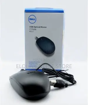 Dell MS111 Optical USB Wired Mouse for PC and Laptop