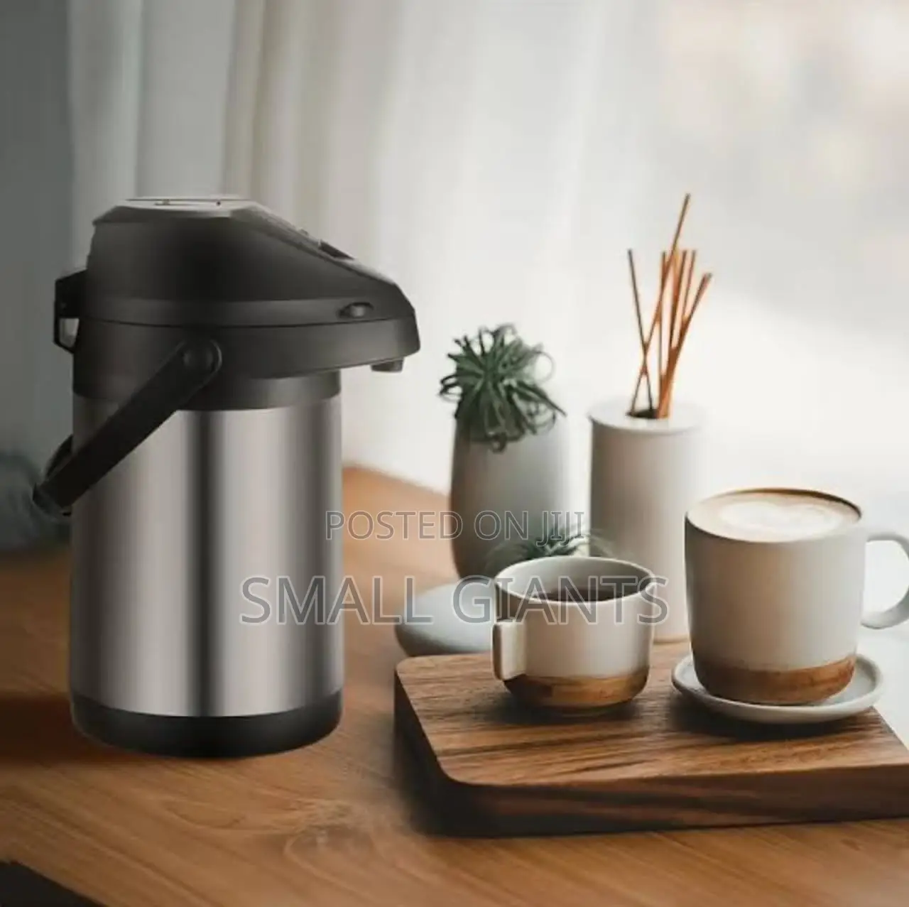 Stainless Steel Coffee or Tea Airport Vacuum Flask, 4ltrs