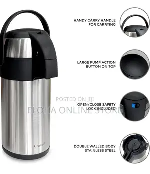 3 Litres Tea or Coffee Airport Vaccum Flask