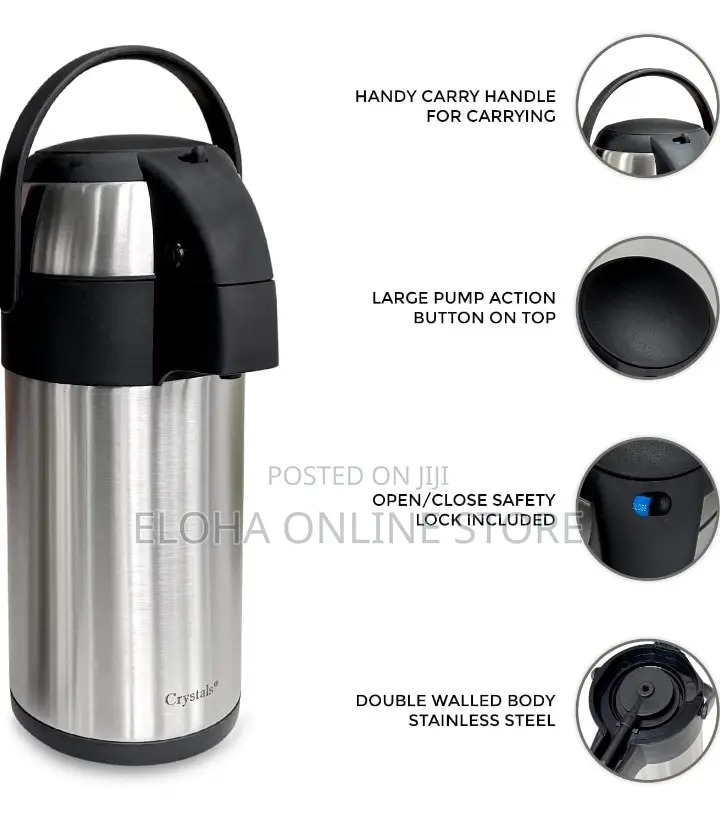 3 Litres Tea or Coffee Airport Vaccum Flask