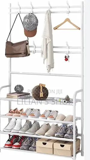 5 Tier Metal Coat Clothes and Shoe Rack