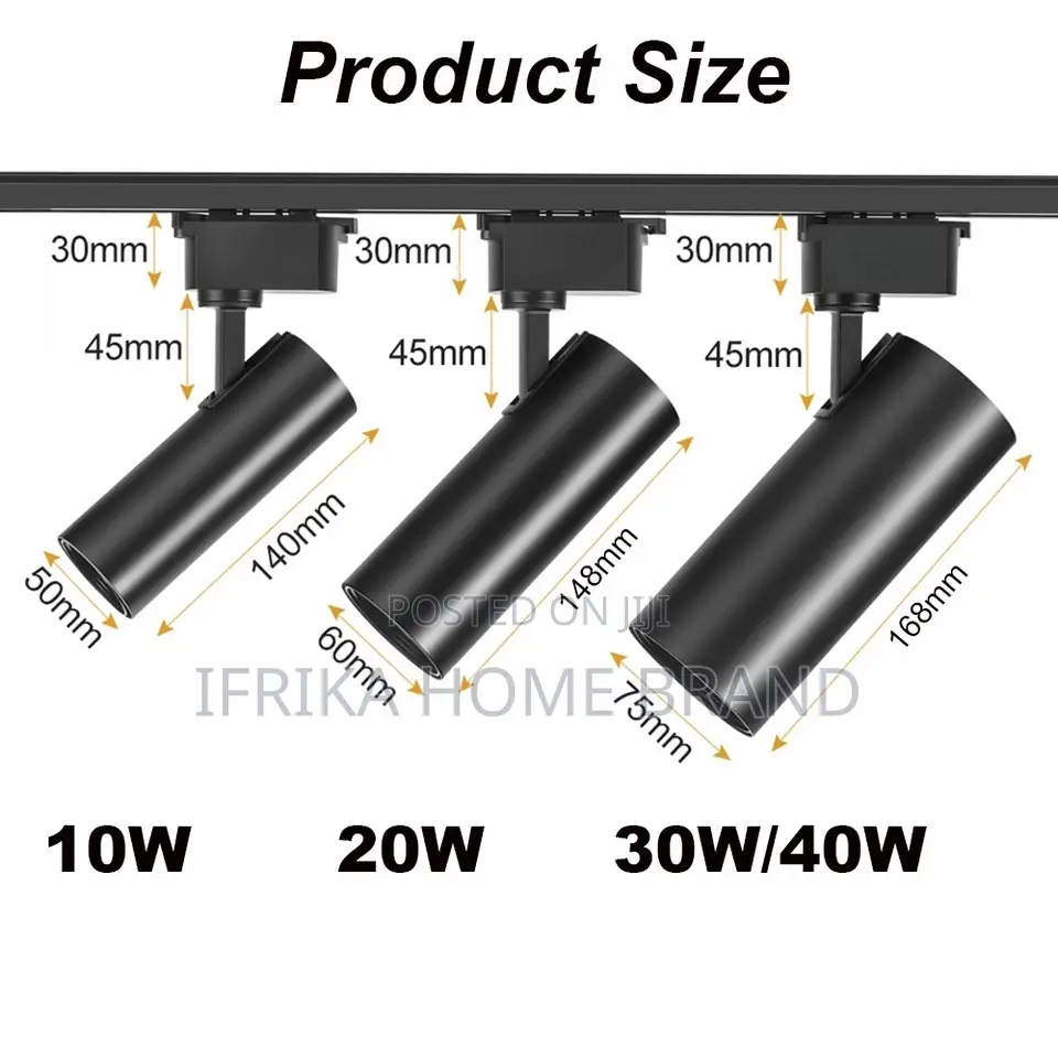 LED Track Light Aluminum 220V COB Track Rail Spotlight Lamp